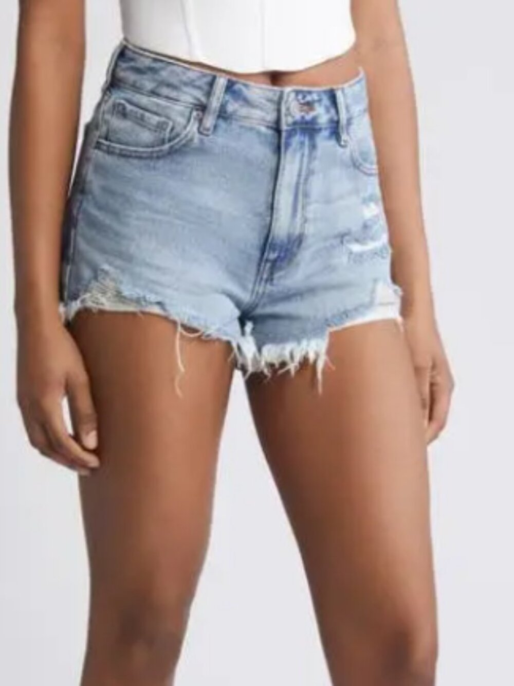 Pacsun festival ripped denim cutoff shorts